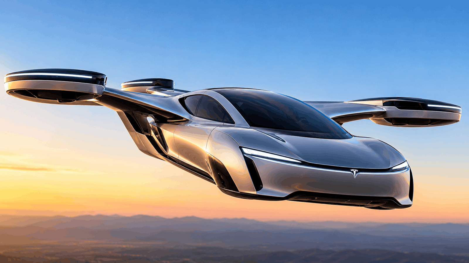 flying tesla